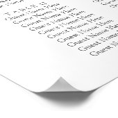 Poster Elegant Eucalyptus Greenery Wedding Seating Chart (Coin)