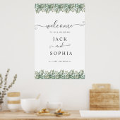 Poster Elegant Eucalyptus Greenery Wedding Welcome Sign (Cuisine)