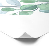 Poster Elegant Eucalyptus Greenery Wedding Welcome Sign (Coin)