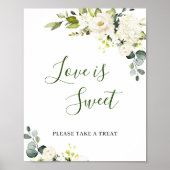 Poster Élégant Eucalyptus Love is Sweet Mariage Sign (Devant)