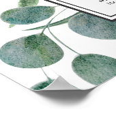 Poster Elégant Eucalyptus Mariage (Coin)