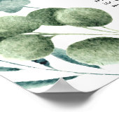 Poster Elégant Eucalyptus Mariage (Coin)