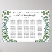 Poster Elégant Eucalyptus Mariage (Devant)