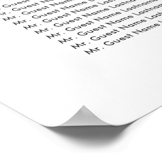 Poster Elégant Eucalyptus Mariage (Coin)