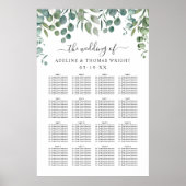 Poster Elégant Eucalyptus Mariage (Devant)