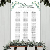 Poster Elégant Eucalyptus Mariage 18 Table Siège