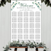 Poster Elégant Eucalyptus Mariage 30 Table Siège