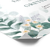 Poster Elégant eucalyptus mariage bienvenue (Coin)