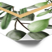 Poster Elégant Eucalyptus Mariage Cérémonie Programme Mai (Coin)