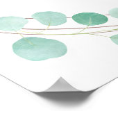 Poster Elégant Eucalyptus Mariage floral (Coin)