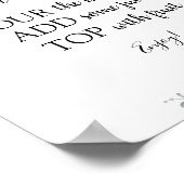 Poster Élégant Eucalyptus Momosa Bar Signal boisson (Coin)