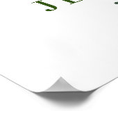 Poster Élégant Eucalyptus Roses Blanches Shower de Mariée (Coin)