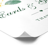 Poster Elégant Eucalyptus Vert Mariage Cartes & Cadeaux (Coin)