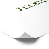 Poster Elégant Eucalyptus White Roses Dîner de répétition (Coin)