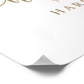 Poster Élégant Faire-Part de Mariage avec Calligraphie Do (Coin)