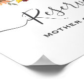 Poster Elegant Fall Leaves Autumn Wedding Reserved Sign (Coin)