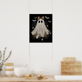 Poster Elégant Fantôme de dentelle avec Bow | Fantôme flo (Cuisine)