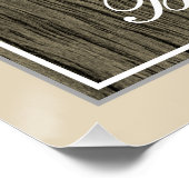 Poster Elégant, Faux Wood, Faux Gold 76e Anniversaire + N (Coin)