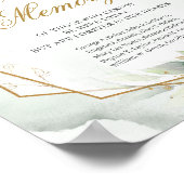 Poster Élégant feuillage doré En mémoire d'amour (Coin)