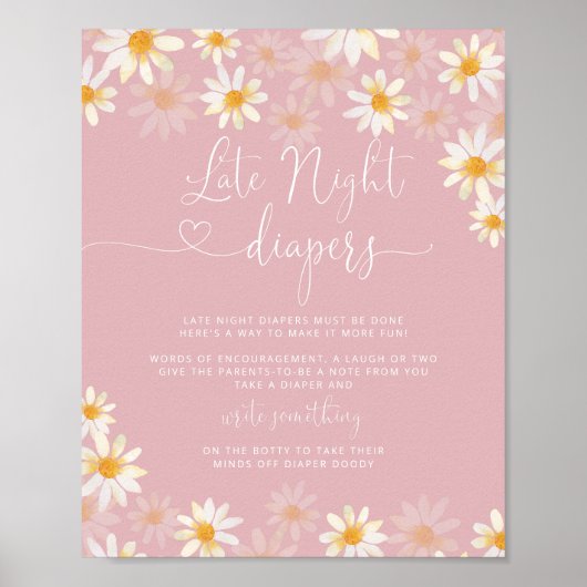 Poster Élégant Fleur sauvage Late Night Diapers Jeu (Devant)
