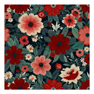 Poster Élégant Floral