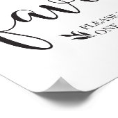 Poster Élégant floral Favorisant Mariage (Coin)