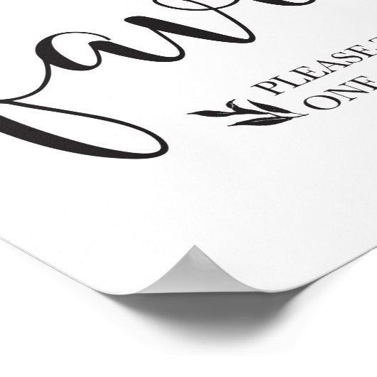 Poster Élégant floral Favorisant Mariage (Coin)