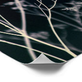 Poster Élégant floral foncé Abstrait (Coin)