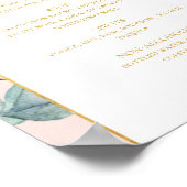 Poster Elegant Floral Garden | Pastel Wedding Drinks Menu (Coin)