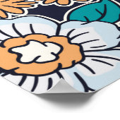 Poster Elegant floral pattern in small hand draw flower. (Coin)