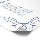 Poster Elegant Floral Wreath Wedding Seating Chart (Coin)