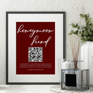 Poster Elégant fonds de lune de miel Mariage de Bourgogne