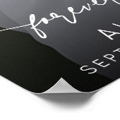 Poster Élégant Forever In Our Hearts Script Photo Funérai (Coin)