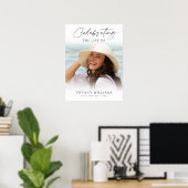 Poster Elegant Funeral Memorial Photo Welcome Sign (Bureau à domicile)