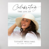 Poster Elegant Funeral Memorial Photo Welcome Sign (Devant)