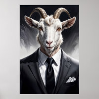 Élégant gentleman chèvre dans une scène de portrai