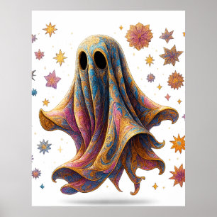 Poster "Elegant Ghost Wall Art - Luxe Halloween Spirit