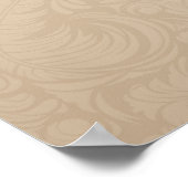 Poster Élégant Glamor Mocha Damask Cupcake Design Signal (Coin)