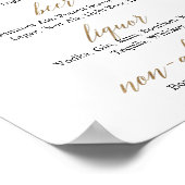 Poster Elégant Gold & Black Calligraphy Mariage The Bar (Coin)