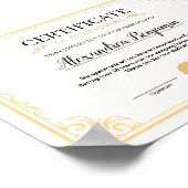 Poster Elegant Gold Certificate of Achievement Template (Coin)