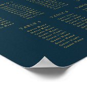 Poster Élégant Gold Cross Baptism Seating Chart (Coin)