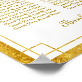 Poster Elégant Gold Foil Coeur Cadre Mariage Sein Graphiq (Coin)