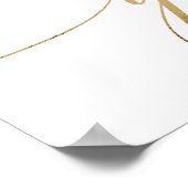 Poster Elegant Gold Glad Vous êtes ici Mariage Date (Coin)