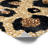 Poster Elegant Gold Glitter Black Leopard (Coin)
