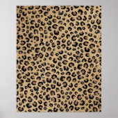 Poster Elegant Gold Glitter Black Leopard (Devant)
