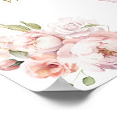 Poster Élégant Gold Rose Floral Mis Quince Snack (Coin)