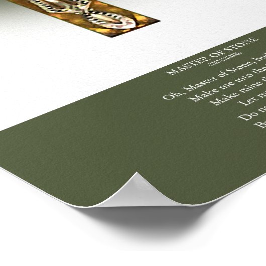 Poster Elegant Gold & Ruby Cross (Coin)