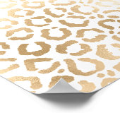Poster Elegant Gold White Leopard Cheetah Animal Print (Coin)
