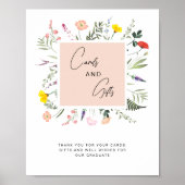 Poster Elegant Graduate Wildflower Cards and Gifts Sign (Devant)
