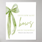 Poster Elegant Green Bow Devine Combien De Bows Jeu (Devant)